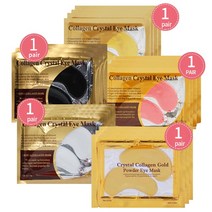 눈밑다크써클 다크서클 크림 컨실러 10pcs 5pair 블랙 콜라겐 아이 마스크 크리스탈 눈꺼풀 패치 안티 링클 모이스춰 언더 다크 써클 리무버 패드 페이스, [18] 5pair
