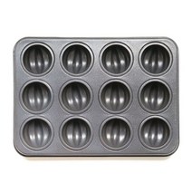 머핀틀 구움과자 호두판 과자판 베이킹팬 12구