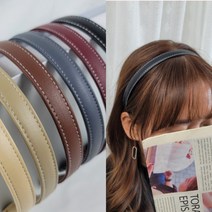 레자 머리띠 페이크레더 기본 단발머리 헤어밴드