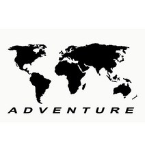 오토바이 스티커 헬멧 데칼 세계지도 글로브 자동차 모험 가방 가슴 트레일 오프로드, 검은색