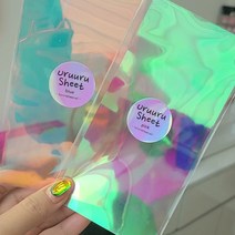 [고네일] 보니비 우루우루 시트 얇은 Ver. 블루 핑크 2종 단품/ 네일필름 유리알 bonniebee, 1개