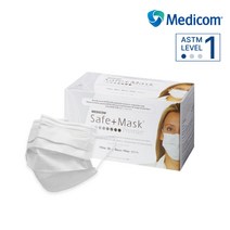 메디컴 세이프마스크 덴탈마스크 일회용마스크 50매 x 4박스 화이트