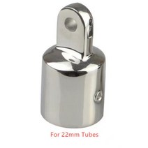 호환 frp 보트 선외기 낚시보트 아이 엔드 캡 22mm25mm bimini 탑 피팅 하드웨어마린 요트 외부 아이 엔드캐노피 튜브 엔드 316 스테인레스 스틸 파이프, 22mm, [01] 22mm