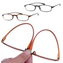 [무도수안경]고탄력돋보기 가벼운안경 실버용품 실버안경 노안안경 시력보호 안경태 휴대용돋보기 돋보기안경테, OW0011브라운