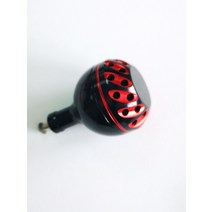 Daiwa 및 Shimano 용 Kawa 낚시 릴 핸들 손잡이 1000-3500 모델 용 35mm 직경 스피닝 릴 합금 소재, 샤프트의 블랙 레드