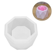 실리콘몰드 수제 석고 시멘트 금형 3홀 라운드 콘크리트 화분 실리콘 몰드 DIY 아이스 컵 석고 수지 양초, 07 Polygon