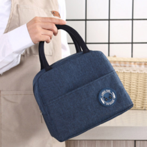 도시락 가방 심플 보냉백 휴대용 작은 파우치 직장인 여성 미니 소형 보온 쿨러백 보온가방, 그레이