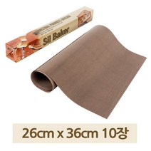 테프론 베이킹 시트 브라운 26 x 36cm 10매 유산지