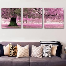 DIY 디지털 유화 그리기 3피스 연결 그림 채색 피포페인팅 컬러링 유채화 집콕 취미, 화목 + 세트 + 50x50x3