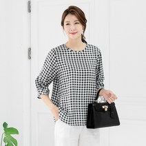 싹쓰리마켓 엄마옷 여성용 인견 7부 블라우스 여름 빅사이즈