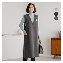 김여사 올베른 브이 조끼 원피스 엄마옷/마담옷/중년여성/40대/50대