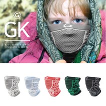 GAMZA 방한 마스크 넥워머 키즈 GK, 스카이/화이트