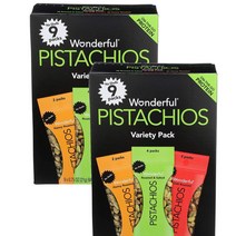 Wonderful Pistachios 원더풀 피스타치오 No Shells 3 Flavors 노 쉘스 3 가지맛 모음 9개입 191g 2팩