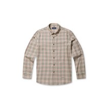 코오롱Fnc 베이지 멀티체크 캐주얼셔츠 빅체크 패턴의 캐주얼한 남성 긴팔 셔츠