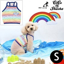 코코앤샤샤 레인보우 크롭 티셔츠(블루)(S)/BK, 상세페이지 참조, 상세페이지 참조, 상세페이지 참조