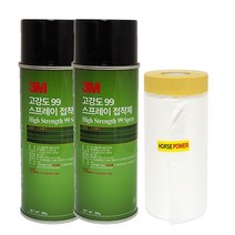 홀스파워 강력 3M 스프레이접착제 99 + 보양비닐900mm 세트구성, 99접착제(2개)+커버링900mm