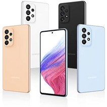 Samsung Galaxy A53 5G 스마트폰 듀얼 SIM Android 휴대전화 6GB RAM 128GB 저장용량 Awesome Peach + 30개월 보증-32862, 하얀색, 하나의