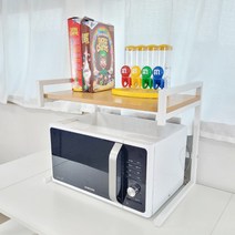 오븐랙 전자렌지 선반 전자레인지 수납장 주방 전기밥솥 에어프라이어 거치대 양념통선반 홈카페, 블랙