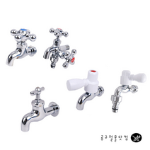 공구철물닷컴 수도꼭지 세탁기 욕실 베란다 양갈래 수전 1개, 십자두갈래/PA730/냉수