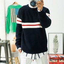 코디캡틴 4XL 단가라 빅사이즈라운드니트