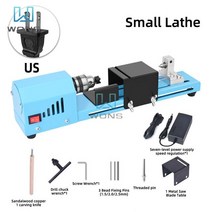 미니 나무 선반 기계 150W 110V 220V 속도 조절 로타리 도구 부처님 진주 연마 DIY 목공 세트, 02 110V