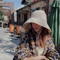 [헤어 집게핀 증정]홀려쓰 팔랑팔랑 챙 넓은 버킷 플로피 햇 사파리 벙거지 여성 얼굴 작아보이는 모자 색상 3종