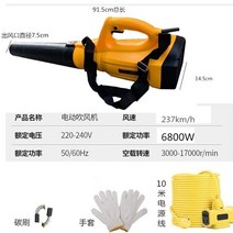 송풍기 세차 미니 소형 바람 에어 청소기 차량용 낙엽 대포 유선, 멜빵타입6800W[10m 연장선포함]