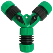 3방향 Y형호스연결구-밸브차단형(녹색)Y형호스연결기, 3방향 Y형호스연결구-밸브차단형(녹색)