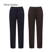 [올리비아하슬러] [롯데홈쇼핑 혜택][정상가 171 000] 지퍼 포켓 스키니핏 기모팬츠