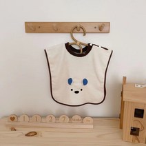 블랙체리 유아동 세안수건, 화이트곰돌이, 1개