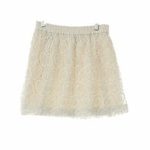 헤지스 아이보리 면 레이스자수미니스커트 여자 S [24] 7192