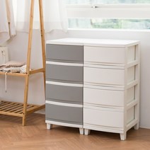 창신리빙 [창신리빙]프랑코 퍼블릭 서랍장 33cm 4단, 그레이