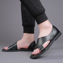 애스톤네이처 소가죽 슬림 스타일리쉬한 남성 샌들 샌달 슈즈