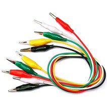 아두이노 5종류 색상 악어클립(Alligator Clips 50cm 5pcs) 케이블 0.1%의 비밀, 1개