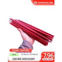 캠핑웨건 8.5mm9.5mm11mm 맞춤형 아크 텐트 막대 7001 T6 야외 캠핑 교체 알루미늄 폴 액세서리, [02] 1m 9.5mm tipA