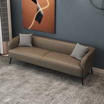 40평대쇼파 상업용 3인용 30평, 싱글 80CM + 원 스로우 베개 받기, 그레이 레더 아트553-5
