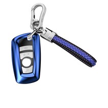 비엠 키케이스안티-분실 소프트 TPU 자동차 키 케이스 원격 커버 셸 홀더 Fob BMW 225i M240i 430i 320iGT, 13 Blue set 2