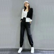 여성 3040 캐주얼 와이드 바지 투피스 코디세트