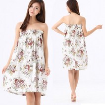 여성골프가운 탑 플라워 샤워 가운 골린이 준비물 A03, 단일사이즈, D타입 고무줄