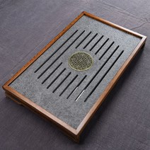 차판 다도찻판 보이차 다도판 다관 다도받침대 다기상 다구 찻상 차트레이, 라지라운드53x33
