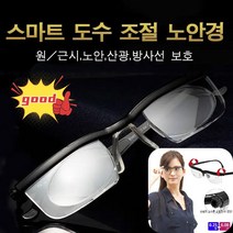 POZEAL 다초점도수조절안경 원근양용조절노안경 블루레이 차단 돋보기안경, 다기능 안경2+2
