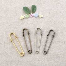 짱패브릭 (5개 10개) 5cm장식용옷핀-4color, 10개, 흑니켈