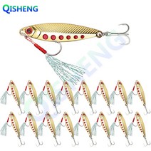 치승 메탈지그 CS-MP 17개입 세트 산천어 송어 갈치 삼치 농어 광어 우럭 배스 쏘가리 방파제 선상낚시, 골드, CS-MP10g