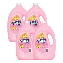 LG 생활건강 샤프란 아로마 섬유유연제 바닐라 핑크 3.1L x 4개
