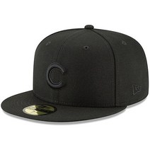 New Era MLB 59FIFTY 블랙 정품 컬렉션 필드 게임 캡 모자 Chicago Cubs. 656353, 7 1/2_Chicago Cubs