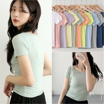 11컬러 레이온 반팔 쫄티 무지 기본 컬러 이너 슬림핏 티셔츠