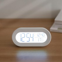 인테리어 탁상시계 백라이트 온도 시계 무소음시계 테이블시계 거실시계 북유럽시계, 블루