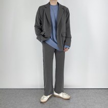 이지 밴딩 셋업 편안한 정장 결혼식 복장 졸업식 옷 회색 블랙 정장 고등학생 중학생
