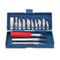 1+1 페이퍼 종이 나무 아트 정밀 커터 공예 공작 프라모델 3D 프린터 후가공 조각 칼 13pcs 세트 M10664, 10개
