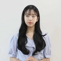 칼단발 추천! 여성 U자 고열사 패션 반가발 루즈웨이브, 내츄럴블랙